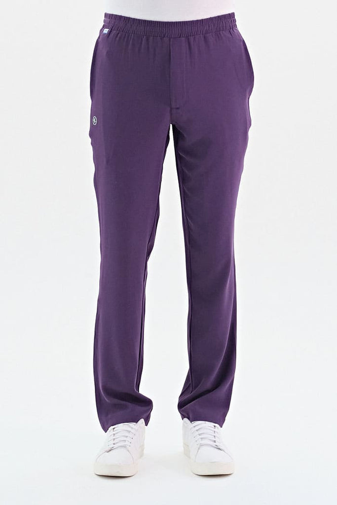 HERON - Men's elastic waist crêpe trousers