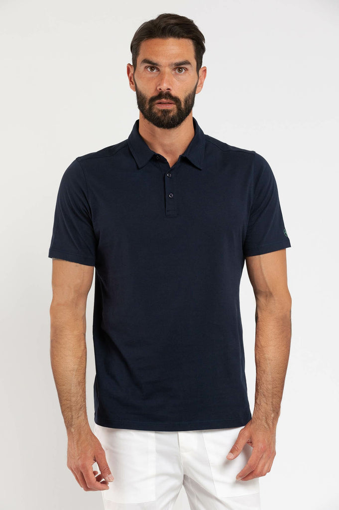 SCOTT - Men's polo shirt with 3-button neckline in cotton jersey